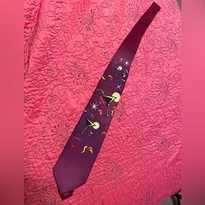 VINTAGE SILK TIE HAND PAINTED ITALY
